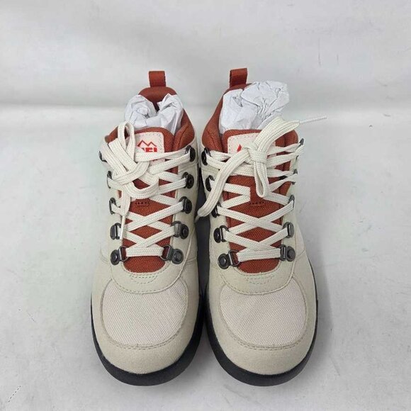 New women's 7.5 REI Trailmade waterproof hiking boots in Whitecap Gray / Rust - Picture 7 of 10